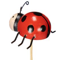 Artikel Tuinstekers in de vorm van lieveheersbeestjes, decoratie voor de lente en zomer, bloemversiering, 31 cm, 4 stuks
