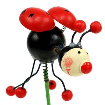 Lieveheersbeestje op stok 5cm 12st