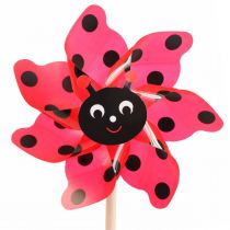 Lieveheersbeestje Pinwheel Tuindecoratie Windmolen Rood Ø16.5cm