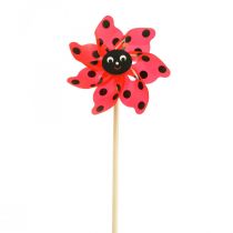 Lieveheersbeestje Pinwheel Tuindecoratie Windmolen Rood Ø16.5cm