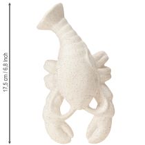 Artikel Maritieme Decoratie Figuur Keramiek Kreeft Wit 17,5×9×3cm