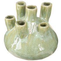 Artikel Maritieme Decoratie Vaas Koraal Design Lichtgroen Ø14.5cm H14cm