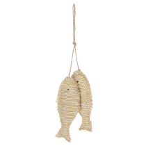 Artikel Nautische hangdecoratie, decoratieve vis om op te hangen, H32cm