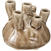 Artikel Maritieme Keramiek Vaas Koraal Look Bruin Ø11.5cm H10cm