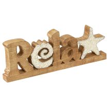 Artikel Maritieme tafeldecoratie “Relax” standaard mangohout 28×10cm