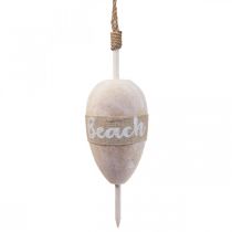 Maritieme decoratieboei, hangende decoratie decoboei “Beach” 27×8,5cm