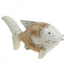 Maritieme decoratie vis hout houten vis shabby chic 28×15cm