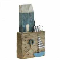 Artikel Maritieme houten decoratie havenpromenade Shabby Chic H25,5cm