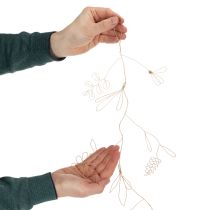 Artikel Metalen bloemenkrans, gemaakt van draad, geschikt voor een bloemenkrans, zomerdecoratie, wanddecoratie, goudkleurig, 110 cm