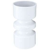 Artikel Metalen bloemenvaas in crèmewit emaille Ø9cm H17.5cm