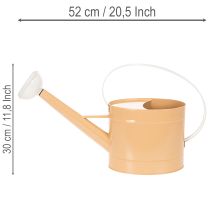 Artikel Decoratieve metalen gieter, vintage look, lichtbruin, 52,5 cm - plantenbak voor tafeldecoratie en zomerdecoratie