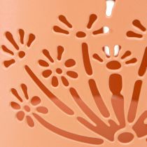 Artikel Metalen decoratieve gieter met paardenbloem oranje H12cm 2st