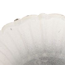 Artikel Metalen decoratieve beker klein Shabby Chic wit Ø8,5cm H8cm 2st