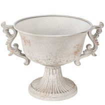 Artikel Metalen decoratieve trofee met handgrepen vintage grijs roest H18,5cm