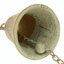 Artikel Metalen windgong met hart en bel tuindecoratie antiek 72cm