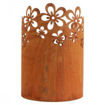 Metalen decoratieve roest lantaarn metalen pot Ø16cm H23cm