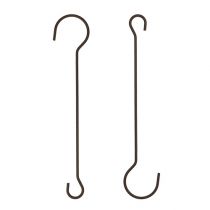 Artikel Metalen haak 15cm bruin 12 st
