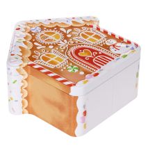 Artikel Kerstblik, koekblik, kerstboom en huisje, peperkoeklook, 14 cm, 2 stuks
