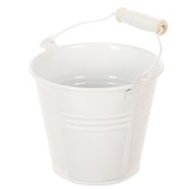 Artikel Metalen emmers, wit, Ø12cm, H10cm, 8 stuks