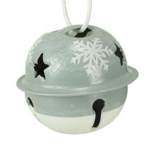 Artikel Metalen bellen Kerstklokken Mint Beige Ø3cm 16st