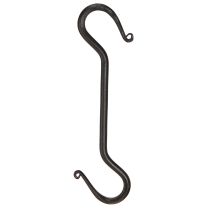Artikel Metalen haak Zwarte haak voor decoratie om op te hangen 21cm 2st