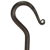 Artikel Metalen haak Zwarte haak voor decoratie om op te hangen 21cm 2st