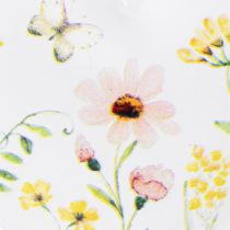 Artikel Hartvormige hangers met bloemenmotieven als wanddecoratie, 7 cm, 6 stuks