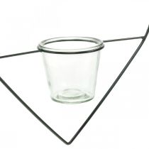 Artikel Lantaarn hart metaal 28cm theelichthouder voor hangend glas 9cm