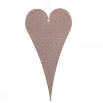 Artikel Hangende decoratie harten om op te hangen oranje/paars 15cm 6 stuks