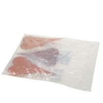 Artikel Hangende decoratie harten om op te hangen oranje/paars 15cm 6 stuks