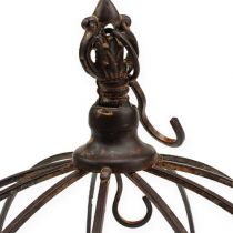 Artikel Metalen kroon om op te hangen roestbruin Ø31cm H31cm