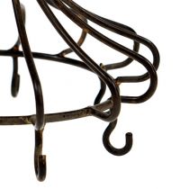 Artikel Metalen kroon om op te hangen bruin