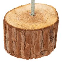 Artikel Decoratieve metalen ring op een houten standaard voor tafeldecoratie, 43 cm
