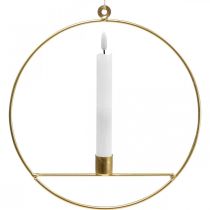 Artikel Kandelaar om gouden metalen sierring op te hangen Ø25cm 3st