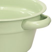 Artikel Decoratieve metalen schaal, pastelkleurig, Ø17cm H8cm, 4 stuks