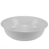 Artikel Metalen kom kom witte kom emaille look Ø25cm H7cm