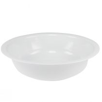 Artikel Metalen schaal witte schaal emaille look Ø36cm H9,5cm