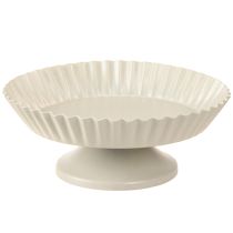 Artikel Metalen plaat grijs decoratief bord met onderplaat metaal Ø14cm 2 stuks
