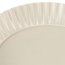 Artikel Metalen plaat grijs decoratief bord met onderplaat metaal Ø14cm 2 stuks