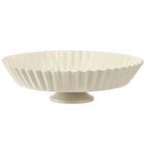 Artikel Metalen bord grijs retro decoratief bord met voet metaal Ø24cm 2 stuks