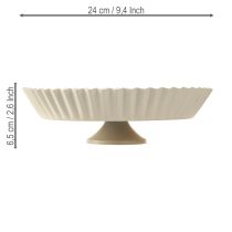 Artikel Metalen bord grijs retro decoratief bord met voet metaal Ø24cm 2 stuks