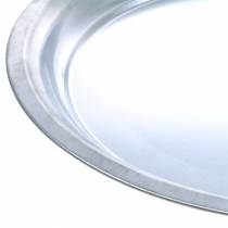 Artikel Metalen bord basic zilver glanzend Ø45,5cm H4cm