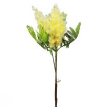 Kunstplant zilver acacia mimosa geel bloeiend 53cm 3st