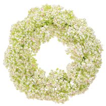 Artikel Kunstbloemenkrans kleine wit roze groene krans Ø25cm