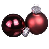 Artikel Mini glazen bollen voor Kerstmis in Berry Ø3cm 22 st
