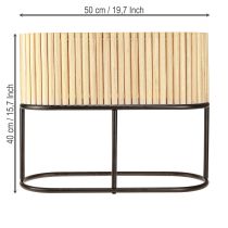 Artikel Mini verhoogde plantenbak in de vorm van een jardinière van hout, ovaal, 50×20 cm, H40 cm