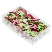 Artikel Mini houten kattenbakdecoratie 2cm pastel assorti 144 st