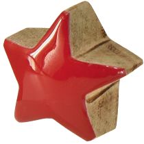 Artikel Ministerren Rode Mango Houten Scatter Decoratie Houten Sterren Ø3cm 9 stuks