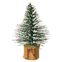 Artikel Mini dennenboompjes besneeuwd winterbos Ø5cm H8cm 12 stuks