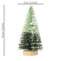 Artikel Mini kunstkerstboom met sneeuw Ø5cm H10cm 6 stuks